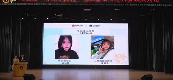 米乐官网MILE米乐集团日语系祝佳妮同学获得“专业组二等奖”